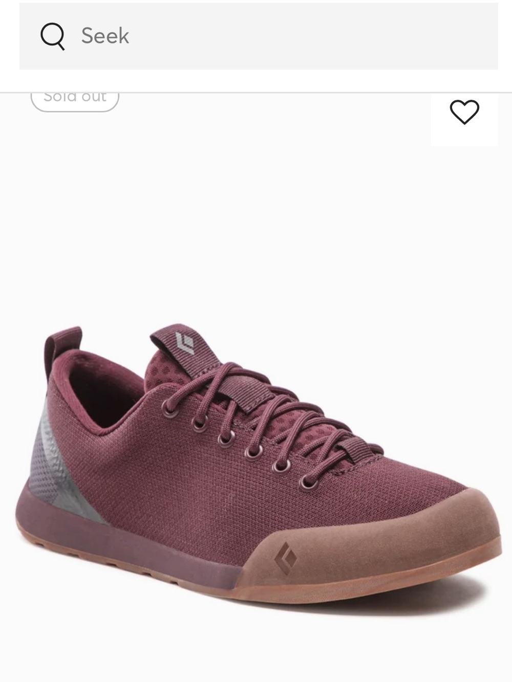 Black Diamond Circuit Approach Athletic Shoes in Bordeaux Gum. Size 9.5.